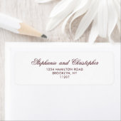 Classic Burgundy Return Address Label (Insitu)