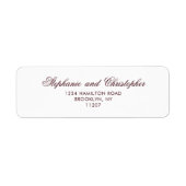 Classic Burgundy Return Address Label (Vorne)