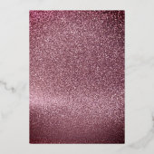 Classic Burgundy Rose Gold Wedding Folieneinladung (Rückseite)