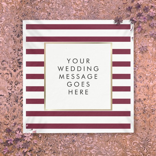 Classic Burgundy Stripe Wedding Serviette