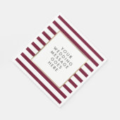 Classic Burgundy Stripe Wedding Serviette (Ecke)