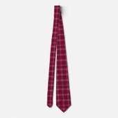 Classic Burgundy Tartan Plaid Gift Krawatte (Rückseite)