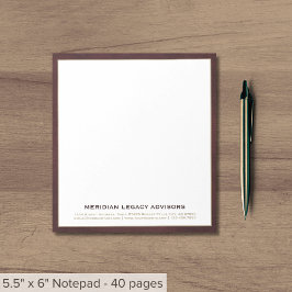 Classic Burgundy und Gold Business Notepad Notizblock