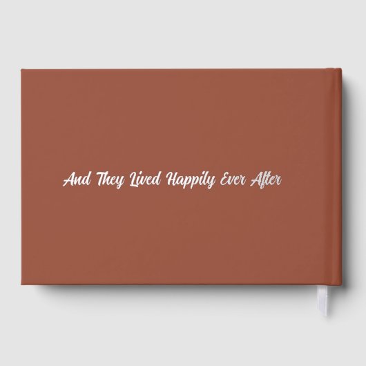 Classic Burnt Orange Blumenstrauß Foil Guestbook Gästebuch (Rückseite)