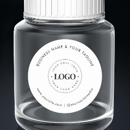 Classic Business Company Custom Logo Social Media Runder Aufkleber