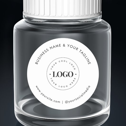 Classic Business Company Custom Logo Social Media Runder Aufkleber