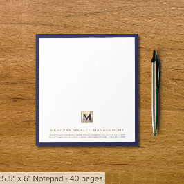 Classic Business Notepad mit Company Monogram Notizblock