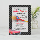 CLASSIC CADILLAC Einladung zum Geburtstag (Stehend Vorderseite)