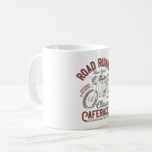 Classic Cafe Racer Kaffeetasse (Vorderseite Links)