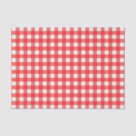 Classic Cafe Red Gingham Checked Pattern Seidenpapier