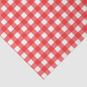 Classic Cafe Red Gingham Checked Pattern Seidenpapier (Ausschnitt)