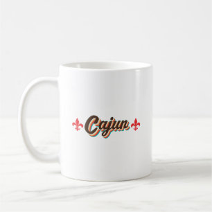 Classic Cajun Fleur-de-lis Retro Rücken Vintag Kaffeetasse