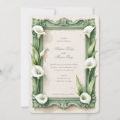 Classic Calla Lily Elegante Hochzeit Einladung (Vorderseite)