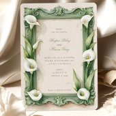 Classic Calla Lily Elegante Hochzeit Einladung
