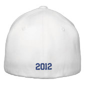 Classic Calligraphy Blue Monogram Bestickte Kappe (Rückseite)