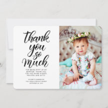 Classic Calligraphy Foto Taufe Vielen Dank