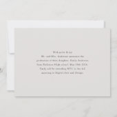 Classic Calligraphy Graduation Photo Ankündigung (Rückseite)