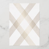 Classic Calligraphy Monogram Gold Deko Wedding Folieneinladung (Rückseite)