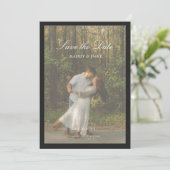 Classic Calligraphy Nostalgic Luxury Save the Date (Stehend Vorderseite)