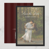 Classic Calligraphy Nostalgic Luxury Save the Date (Vorne/Hinten)