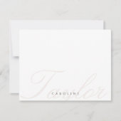 Classic Calligraphy Personalized Stationery Mitteilungskarte (Vorderseite)