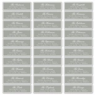 Classic Calligraphy Sage Green Guest Address-Label Aufkleber