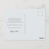 Classic Calligraphy Script Wedding Foto Vielen Dan Postkarte (Rückseite)