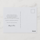 Classic Calligraphy Script Wedding Foto Vielen Dan Postkarte (Rückseite)