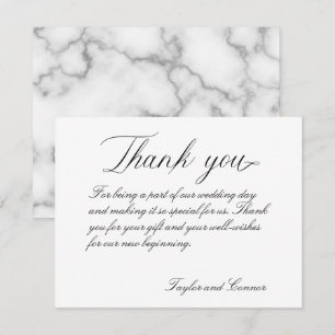 Classic Calligraphy Wedding Dankeschön Card Dankeskarte