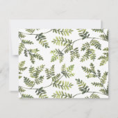 Classic Calligraphy Wedding Dankeschön Card Dankeskarte (Rückseite)