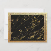 Classic Calligraphy Wedding Dankeschön Card Dankeskarte (Rückseite)