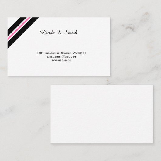 Classic Calling Card Telefonnummerkarte (Vorne/Hinten)