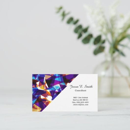 Classic Calling Card Telefonnummerkarte (Stehend Vorderseite)