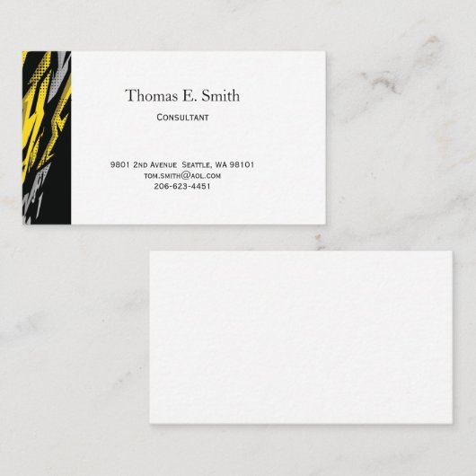 Classic Calling Card Telefonnummerkarte (Vorne/Hinten)