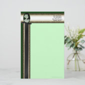 Classic Cameo (Jade/Green) Briefpapier (Stehend Vorderseite)