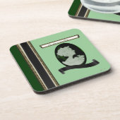 Classic Cameo (Jade/Green) Getränkeuntersetzer (Linke Seite)