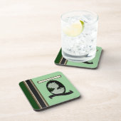 Classic Cameo (Jade/Green) Getränkeuntersetzer (Rechte Seite)