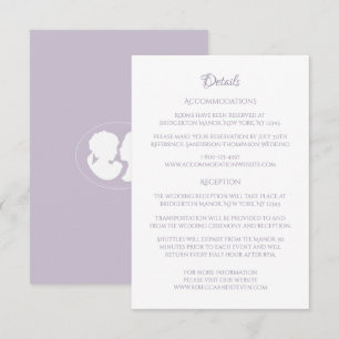 Classic Cameo Regency Lila Wedding Details Begleitkarte