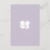 Classic Cameo Regency Lila Wedding Details Begleitkarte (Rückseite)