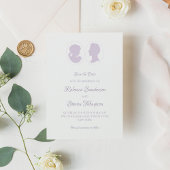 Classic Cameo Regency Lila Wedding Save The Date