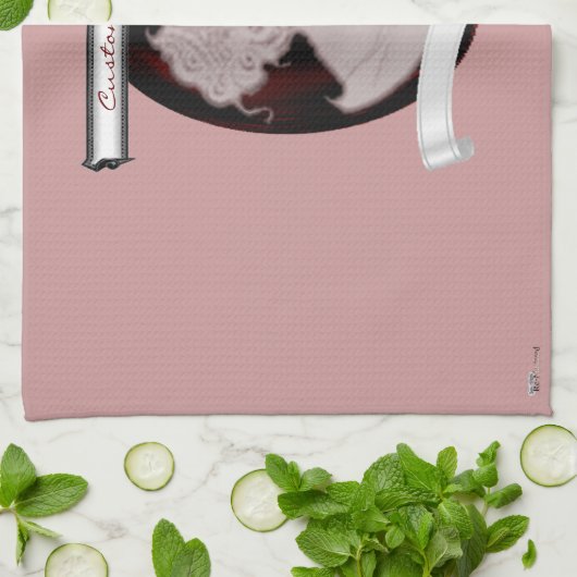 Classic Cameo (Rose) Geschirrtuch (Gefaltet)