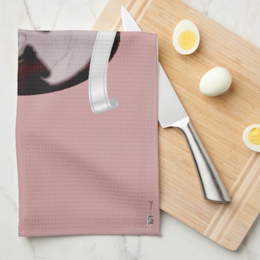 Classic Cameo (Rose) Geschirrtuch (Viertel Falte)