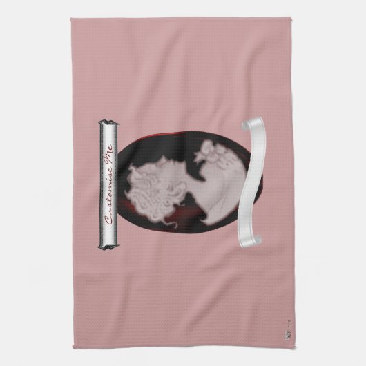 Classic Cameo (Rose) Geschirrtuch (Vertikal)