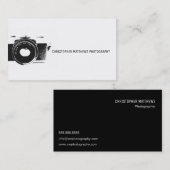 Classic Camera Artistic Schwarz-weiß Fotograf Visitenkarte (Vorne/Hinten)