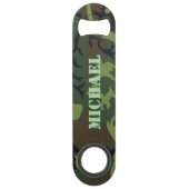 Classic Camouflage Green Pattern Personalisiert Speed Flaschenöffner (Vorderseite)