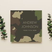 Classic Camouflage Military Style Green & Brown