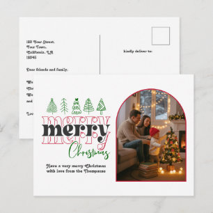 Classic Candy Cane Cosy Arch Foto Frohe Weihnachte Feiertagspostkarte