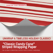 "Classic Candy Cane" Streifenpapier Geschenkpapier