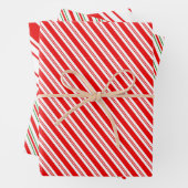 Classic Candy Cane Stripes Red Green Christmas Geschenkpapier Set (Beispiel)