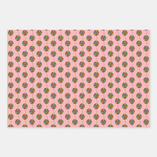 Classic Candy Licorice Whips Lollipop Fruit Slices Geschenkpapier Set (Vorderseite)